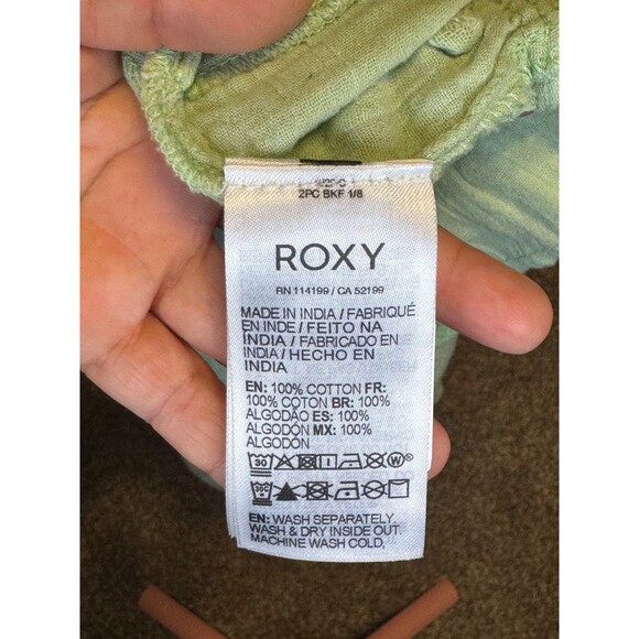 Roxy Life Mirage Puff Sleeve Top 🧚✨ Mint Green Size M , pre-owned / No Flaws - Picture 11 of 12